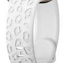 CreateGreat Engraved Bands Compatible with Apple Watch Band 40mm 41mm 38mm 42mm 44mm 45mm 46mm 49mm, Leopard Pattern Soft Silicone Strap Compatible with iWatch Series 10 9 8 7 6 5 4 3 2 1 SE Ultra