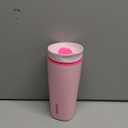 Owala SmoothSip Slider Insulated Stainless Steel Coffee Tumbler, Reusable Iced Coffee Cup, Hot Coffee Travel Mug, BPA Free 20 oz, Pink (Pucker Up