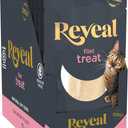 Reveal Natural Cat Treats, 12 Count Single Ingredient Treat for Cats, Grain Free, Whole Salmon Loin, 1.06 oz Bags (EXP 01/23/27)