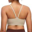 RUNNING GIRL Sports Bras for Women,Light Impact Molded Cup Strap Sports Bra with Sewn in Pads,Best for A-C Cup (Nude, Size L)