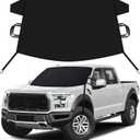 EcoNour Windshield Snow Cover | Heavy-Duty 600D Oxford Fabric | Waterproof Winter Car Windshield Cover for Pickup Trucks, SUVs & Vans | Essential Car Winter Accessories | X-Large (74"x43")