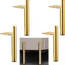 8 Inch Furniture Legs Gold Coffee Table Feet, Mid-Century Metal Furniture Leg for Sofa Cabinet Ottoman, Set of 4 Side Mounted Style Home DIY Replacement Feet