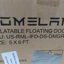 Inflatable Floating Dock Air Dock Platform, 6ft Non-Slip Floating Island Raft Water Mat, Lake Floats for Adults, Pool Beach Ocean, 6ft x 5ft x 6ft