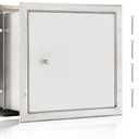 Fancat Recessed Specimen Pass-Thru Cabinet, Stainless Steel Box with Pass Tray, Window Pass Through Specimen Tray Box with Dual Sided Access Doors, 13.2" W x 12.7" H x 6" D