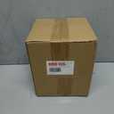 Red Co. Dog & Cat Treats Corrugated Metal Storage Canister with Wooden Lid, Distressed, 7.25" x 8”