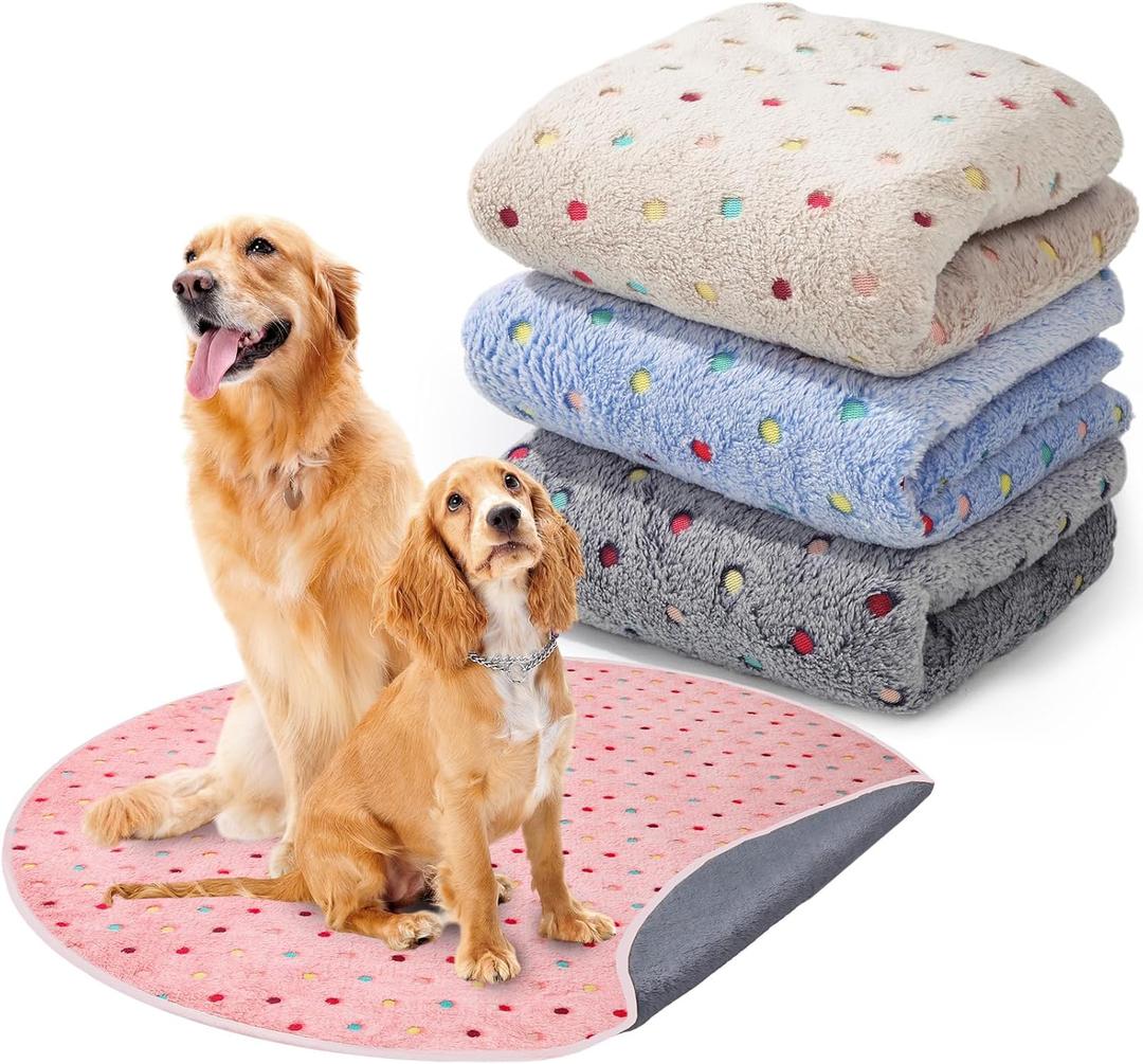 4 Pack Round Washable Pee Pads 36 inch for Dog Cat Pee Pads Reusable Pet Training Pads Absorbent Round Whelping Pads Floor Pads Dog Bed Mat Puppy Pee Pads for Crate Potty Kennel Playpen.