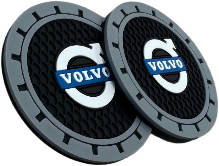 Car Cup Holder Coasters Fit for XC60 S40 S60 S90 XC40 XC60 XC70 XC90 V40 V60 V90 S80 Accessories,Recessed Silicone Anti Slip Cup Holder Coaster Interior Accessories 2.75in 2Pack