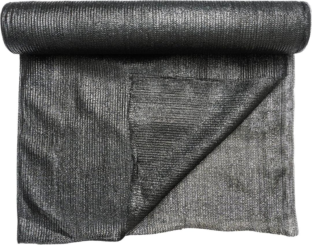 [WindscreenSupplyCo] 60% 5'10'' x 100 FT Eyelets Shade Cloth Roll Sunblock Shade UV Resistant Net for Garden Greenhouse Flower Plant Patio Kennel, Black - PS6160BLKX1