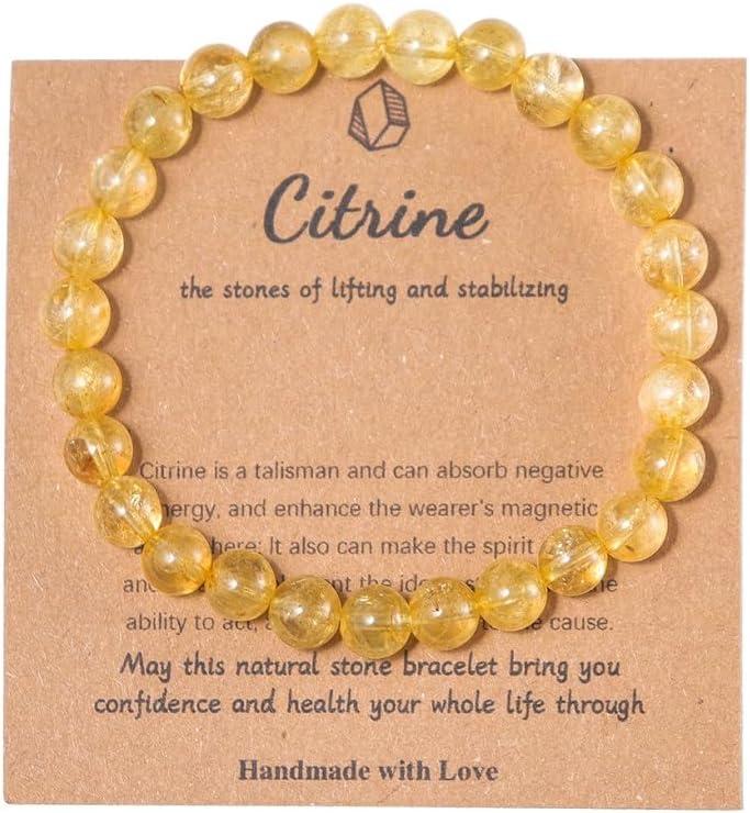 Stress Relief Anxiety Yoga Bracelet,Crystal Stone Mantra Bracelets for Women Natural Beaded birthday Gifts Inspirational Bracelet for Men