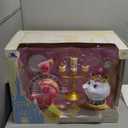 Disney Store Girl's Beauty and The Beast Tea Cart Set  Includes Lumiere, Mrs Potts, Chip, Cake with Plate & Server  Disney Princess Toys, with Singing Lumiere & Bubbling Tea Effect - Medium
