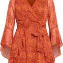 City Chic Women's  Dress - Esme (Orange, XXS)