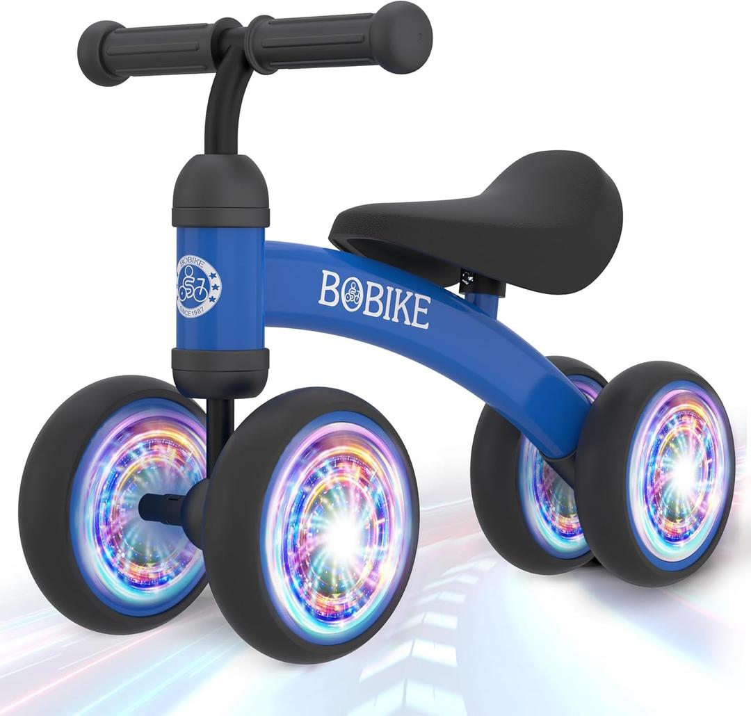 Baby Balance Bike Toys for 12-36 Months Kids Toy Boy and Girls Gifts Toddler Best First Birthday Gift Children Walker No Pedal Infant 4 Wheels Bicycle (Blue)