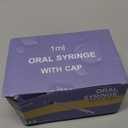 50 Pcs 1ml Syringes with Caps Oral Dispenser Individually Sterile Warpped for Medicine Dropper, Colostrum Collect Feeding Pets, Liquid