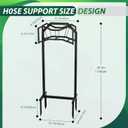 POARMEEY Black Hose Holder Stand with four Ground Stakes for Outdoor Garden