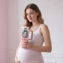 2 x First Mothers Day Gifts  Happy 1st Mothers Day Tumbler 40oz  Stainless Steel Cup with Lid & Straw  Insulated Coffee Travel Mug for Mom-to-Be, Baby Shower Gifts, New Mom Present