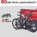 Rockland 2-Bike Hitch Mount Platform Rack, Foldable Bicycle Carrier for Cars SUVs Trucks Vans, 80 lbs Capacity, Fits up to 2.5" Fat Tire Width and 58" Wheelbase
