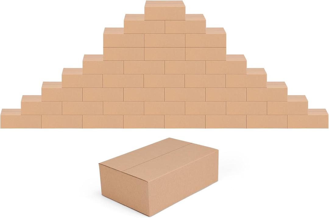 EdenseeLake 40 Pack 9x6x3 inches Shipping Boxes Small Cardboard Boxes for Packing, Moving, Mailing, Brown