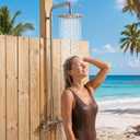 316 Marine-Grade Stainless Steel Wall-Mount Outdoor Shower Kit
