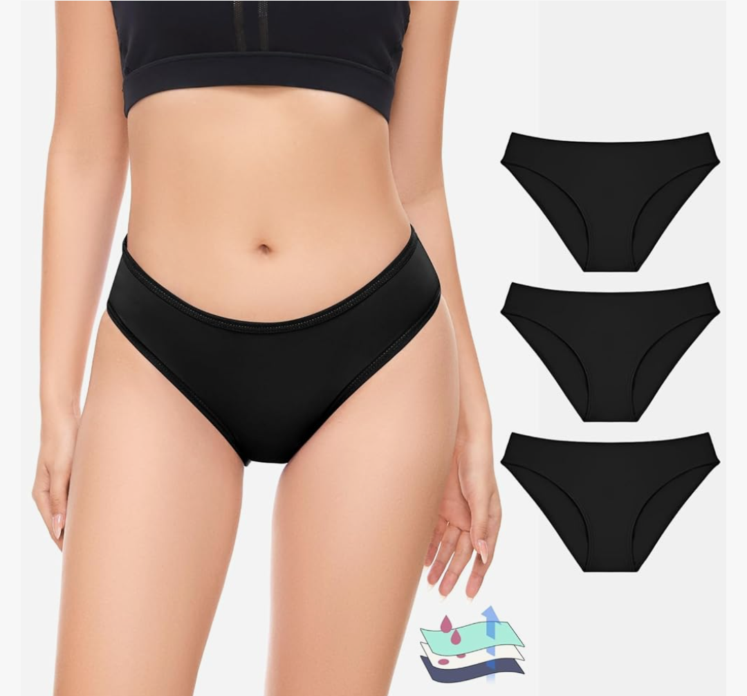 Period Swimwear Leakproof Swim Bikini Bottom Menstrual Swimsuit Waterproof UPF 50+ Bathing Suit for Teens Girl Women XL