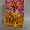 3 PCS Hawaiian Hair Accessories: Orchid, Hibiscus, and Artificial Flower Barrettes for Women (Pink, Rose, Yellow) - Ideal for Wedding, Bridal, Beach Party