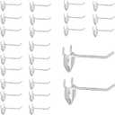 Eastern Tree 30 Packs 4" Metal Pegboard Hooks, Standard Hooks is Fit to Pegboard Display and Pegboard Panels, White