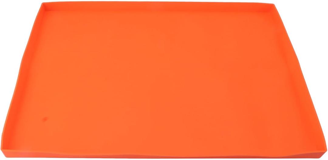 Griddle Cover, Heavy Duty Silicone Protective Mat for Griddles, Heat Resistive Non Slip All Season BBQ Grill Accessory (22in Orange)