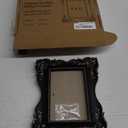 Axeman Antique Picture Frames 4x6 | Orante 4x6 Picture Frame with Real Glass | Vintage Picture Frames 4 x 6 for Wall & Tabletop Display | Retro 4 x 6 Photo Frame Black Gold - Black