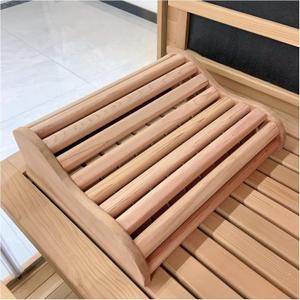 Cedar Sauna Headrest Pillow for Sauna Room, Sauna Accessories for Any Barrel or Infrared Sauna, Non-Toxic, Comfortable S-Shape Design (15.75" x 13.38" x 4.72")