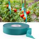 TELENT OUTDOORS 4 Rolls Stretch Tie Tape, 1 Wide 200FT Reusable Garden Plant Ties Green Tapes for Plants, Thick Garden Vinyl Stake Ribbon for Branches Flowers Tomatoes Indoor Outdoor Greenhouse