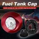 Billet Aluminum Aircraft Style Fuel Cell Gas Cap With 6 Hole Anodized Non-vented Black