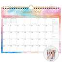 Lbylyhxc 2026 Calendar - Includes January 2026 to June 2027-18 Monthly Wall Calendar 2026, 11 x 8.5 Inches.Thick Paper with Julian Dates and Block for New Year and Christmas Presents (Wall Calendar 2026-2027 Colorful), Pack of 3