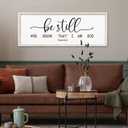 Comurdyo Be Still and Know That I am God Sign Wall Decor, White, 40"x15"
