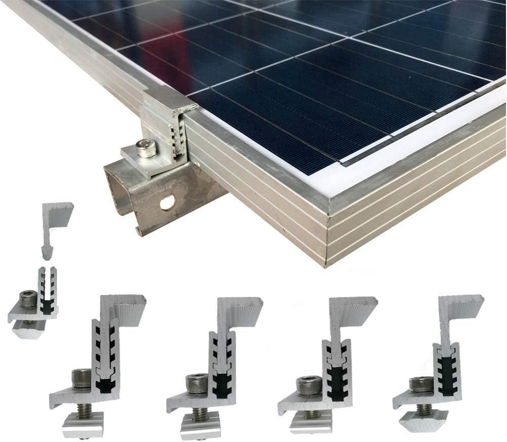 Solar Panel Assembly Mounting Z Bracket Kits 4 Units Adjustable