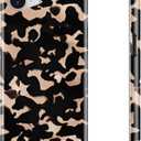 DEENAKIN for iPhone 16e Case Cute,Aesthetic Tortoise Shell Phone Case, Compatible with Magsafe, Cheetah Leopard Print Brown Turtle Amber Magnetic Slim Shockproof Protective Women Girl Men Cover