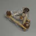 Bird Swing for Cage with Chew Toys, 3 Sisal-Wrapped Parrot Perches & Stable Triangle Design, Wooden Hanging Parakeet Toys Swing for Cockatiel Lovebirds Conures Quaker Balance Training (S)