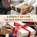 50 Pcs Advice and Wishes for the Mr and Mrs Cards in Box - Bridal Shower Guest Book - Perfect for Newlywed Games, Reception Decor, Engagement Parties & Anniversary Wishes(Champagne) - B03