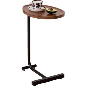 Gecheer Compact C-Shaped Side Table for Living Room Sofa and Bedside