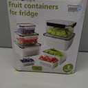 5 PCS Fruit storage Containers for Fridge with Removable Colander and Chopper Set, Leakproof Food Storage Containers with lids, Dishwasher & Microwave Safe Produce Containers to Keep Fruits Fresh