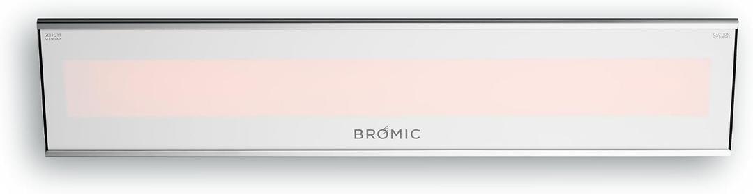 Bromic Platinum Smart Heat 3400W Electric Patio Heater - Radiant Infrared, 220V-240V, White Finish - BH0320008