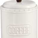 Mud Pie ceramic Coffee Canister Door Knob Handle, White