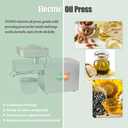 Kitchen Oil Press Machine Electric Automatic Oil Press Machine for Avocado Coconut Flax Peanut Castor Perilla Seed Canola Sesame Commercial Grade1500W