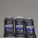DOVE MEN + CARE Deodorant Stick for Men 3 Count Midnight Classico Aluminum Free 72-Hour Odor Protection Mens Deodorant with Essential Oils & 1/4 Moisturizing Cream 3 oz