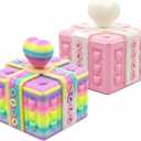 2 Pcs 3D Printed Puzzle Gift Box with Screws - Funny Prank Money Box for Adults, Annoying Gag Gift for Birthday Christmas Valentine's Day, Boyfriend Girlfriend Lover