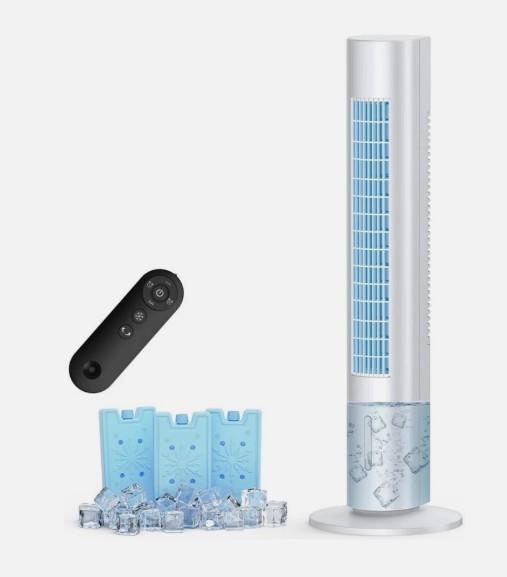 Behomey TS03Y Evaporative Air Cooler Tower Fan 110-120V 50W 1.2L