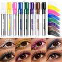 4 x LANGMANNI 4 Pack Waterproof Colorful Mascara Set, #5+#6+#7+#8 | colorful mascara set, waterproof, smudge-proof, buildable color, volumizing lengthening lashes, party festival eye makeup