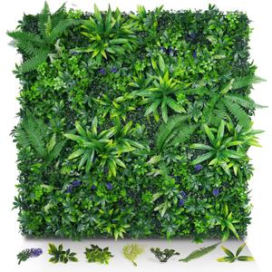 Artificial Grass Wall Panels, 20"x20" 6pcs Hedge Grass Backdrop, UV-Anti Fake Greenery Plant Boxwood Panels, Green Wall Decor for Outdoor Indoor Patio Garden Backyard (Money Tree)