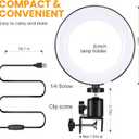 Video Conference Lighting Kit, Ring Light Clip on Laptop Monitor, 6" Dimmable LED Circle Selfie Light for Zoom Meeting/Remote Working/Zoom Calls/Live Streaming/Video Recording
