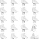 20pcs White Shelf Pegs, 1/4 inch Plastic Shelf Pins Shelf Support Pins, Cabinet Shelf Clips Shelf Holder Pins for Bookcase Cabinets Shelves Cupboard