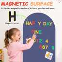 Arch Magnetic Wall Decal 39.3x17.5 Inch Magnetic Chalk Board Sticker Magnet Chalkboard for Wall Peel and Stick Self Adhesive Blackboard Multifunctional for Playroom Home Office
