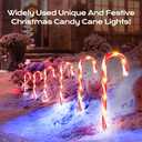 Christmas Candy Cane Lights 12Pcs Christmas Pathway Lights with 72 Count Incandescent Clear Lights, Connectable 12 Inch Pathway Makers Lights for Indoor Outdoor Walkway Patio Yard Lawn Decorations (Red)
